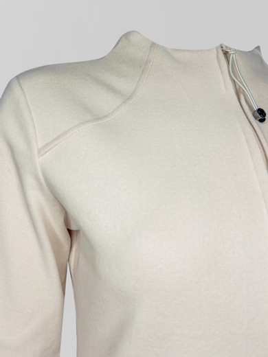 Костюм LJHY 25027 однотонный из лонгслива на молнии и широких штанов