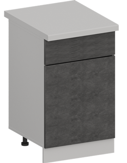 Кухня Модуль ШН1Я 500 Графит / Бетон