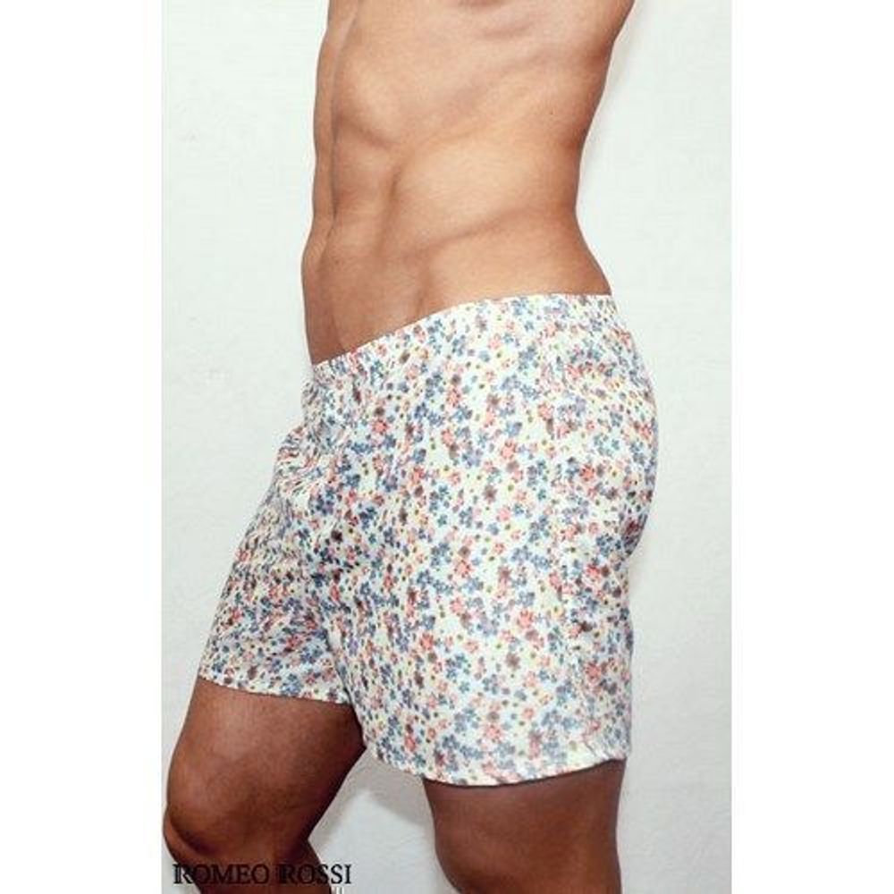 Мужские шорты домашние светло бирюзовые Romeo Rossi Spring Meadow Shorts RR00314