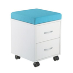 Тумба Fundesk на колёсиках с 2 ящиками и пуфом (SS15W)