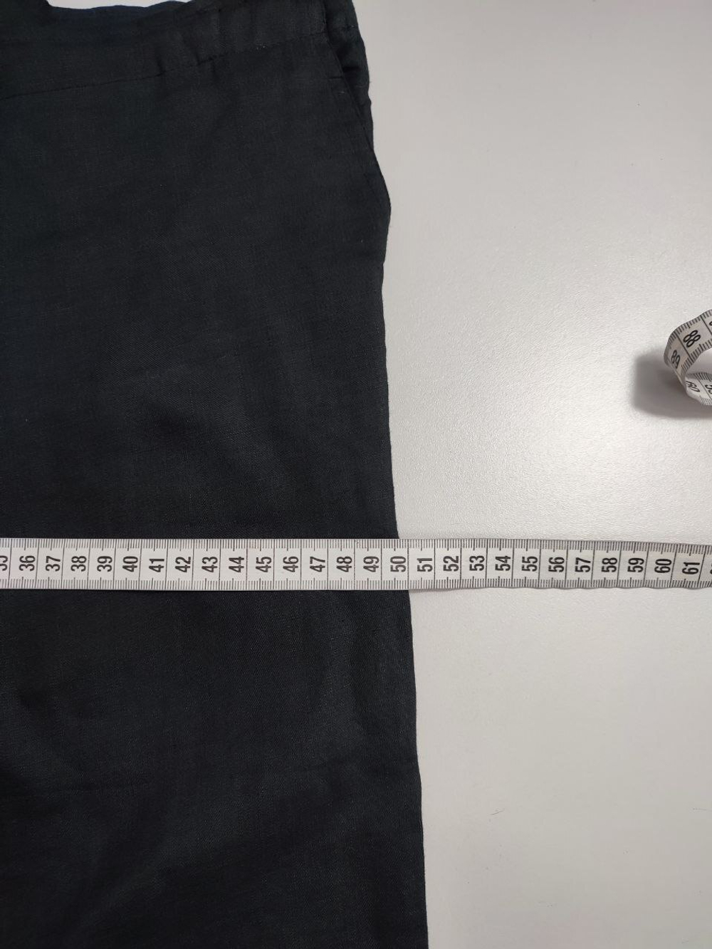 Капри черные из льна 42 размер, новые