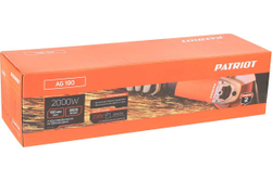 Углошлифовальная машина (УШМ) PATRIOT AG 190 тонкий корпус, пылезащищенная, диск 180 мм 110301180