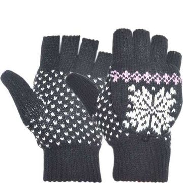 Перчатки-варежки W Igloos (чёрн/узор)