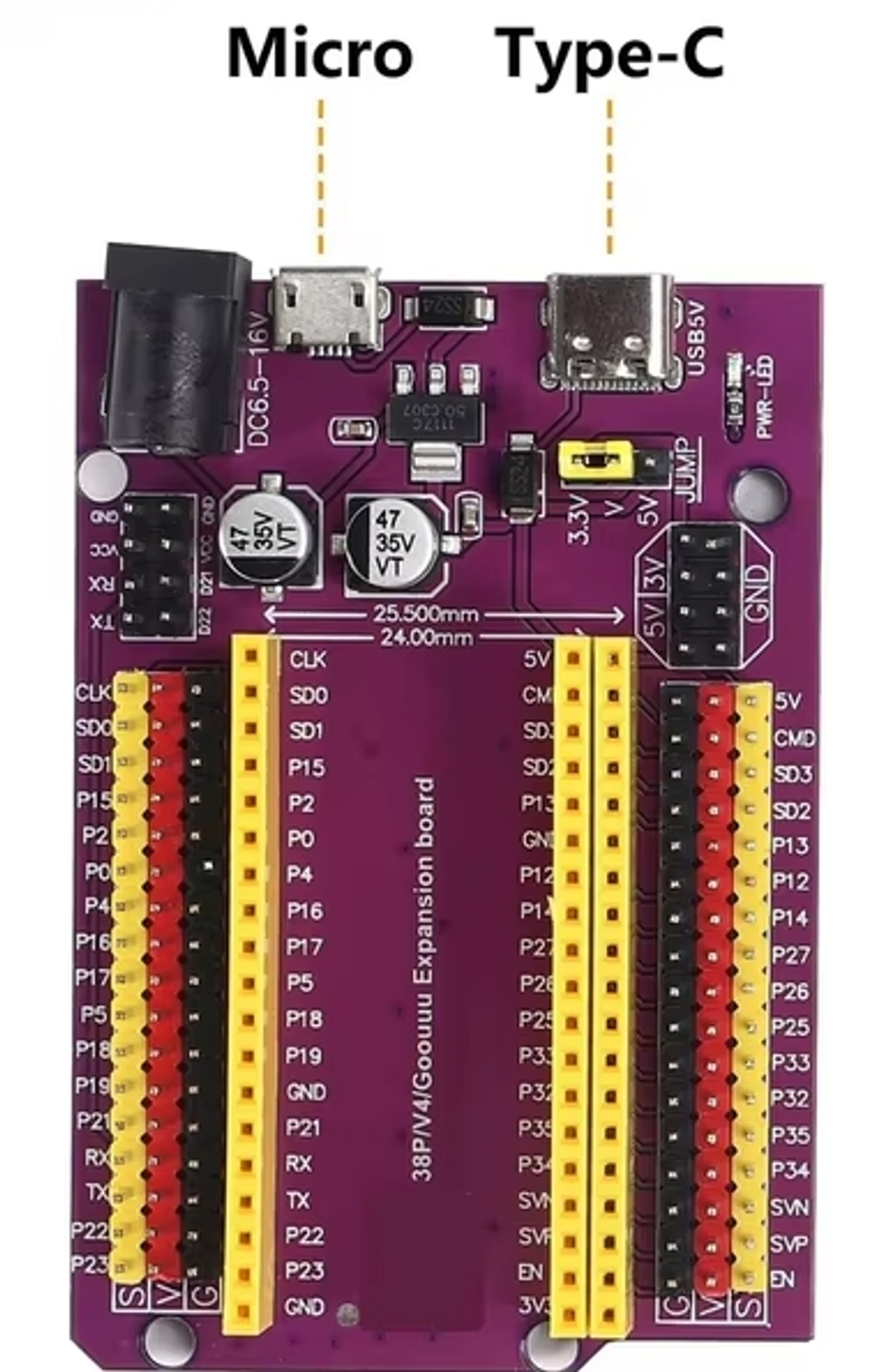 ESP32 38pin плата расширения (expansion board)