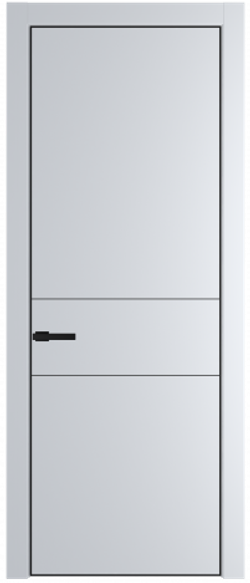 Дверь межкомнатная Профиль Дорс 14PA профиль черный, цвет вайт, эмаль, глухая