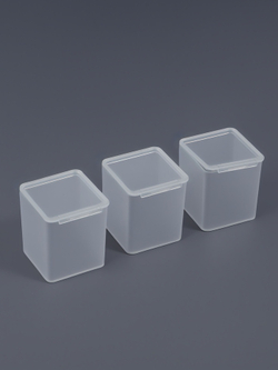 Набор д/хран мелочей 3шт 4*4*4,7см прозрач пакет накл АУ 2610602