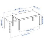 Стол и 6 стульев - IKEA EKEDALEN/TOBIAS/ ЭКЕДАЛЕН/ТОБИАС ИКЕА, 180х240х90 см, белый