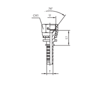 Фитинг DN 10 JIC (Г) 3/4