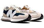 New Balance NB 327 shock absorption, non-slip, wear-resistant, low-cut sports casual shoes for men and women with the same beige blue