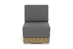 "Капри" модуль диванный прямой с подушками, цвет соломенный