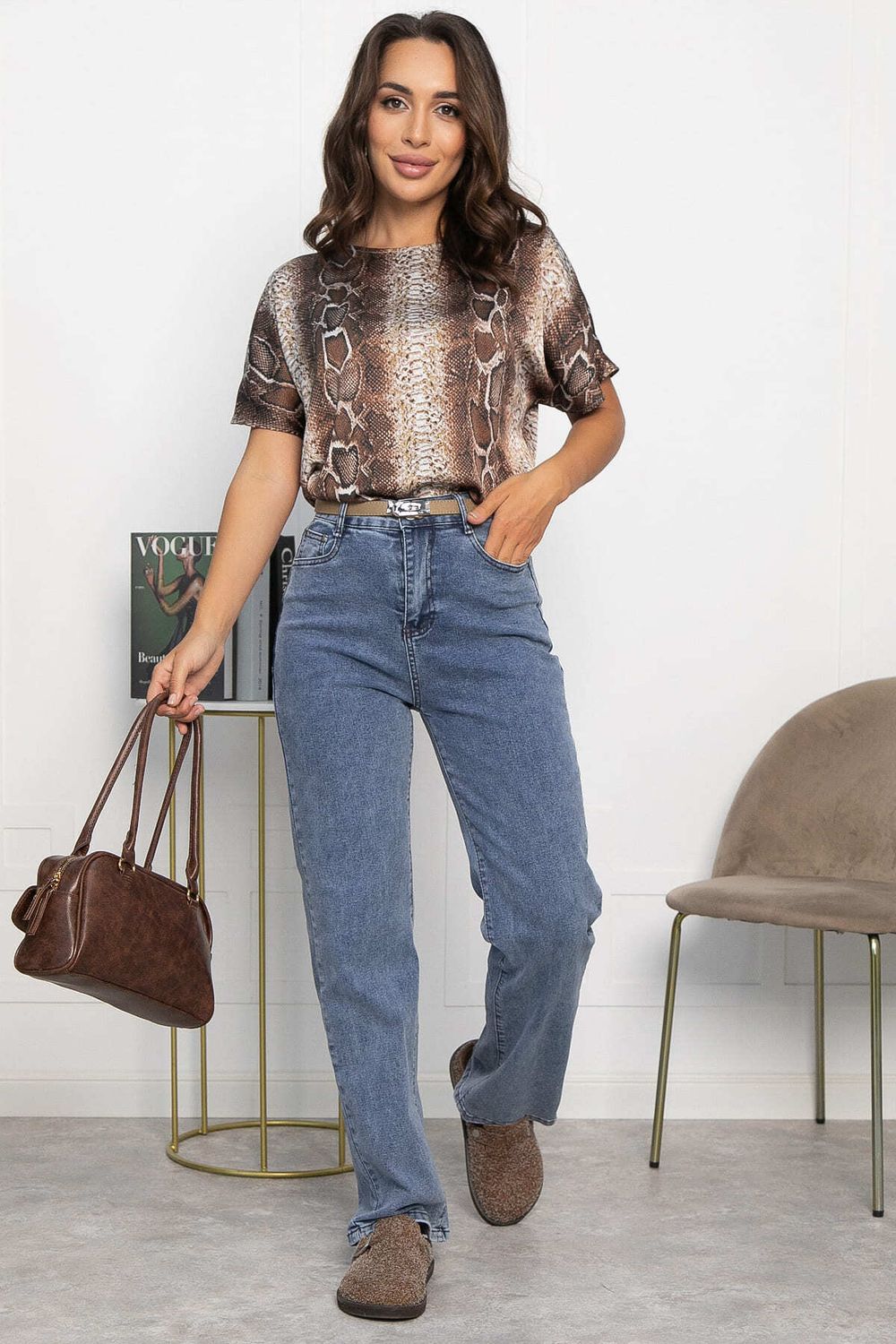 Блуза Морган (коричневая) Б14031-16М LT Collection