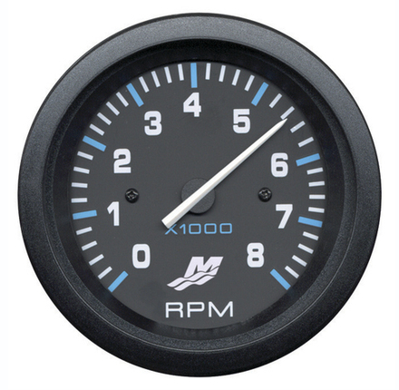 Тахометр Mercury черный 8 х 1000