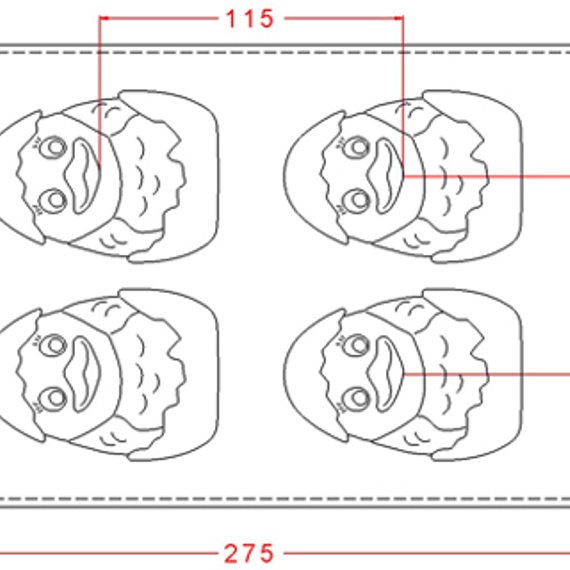 586 | Форма для шоколадных изделий &quot;Цыпленок&quot; (275*175 мм)