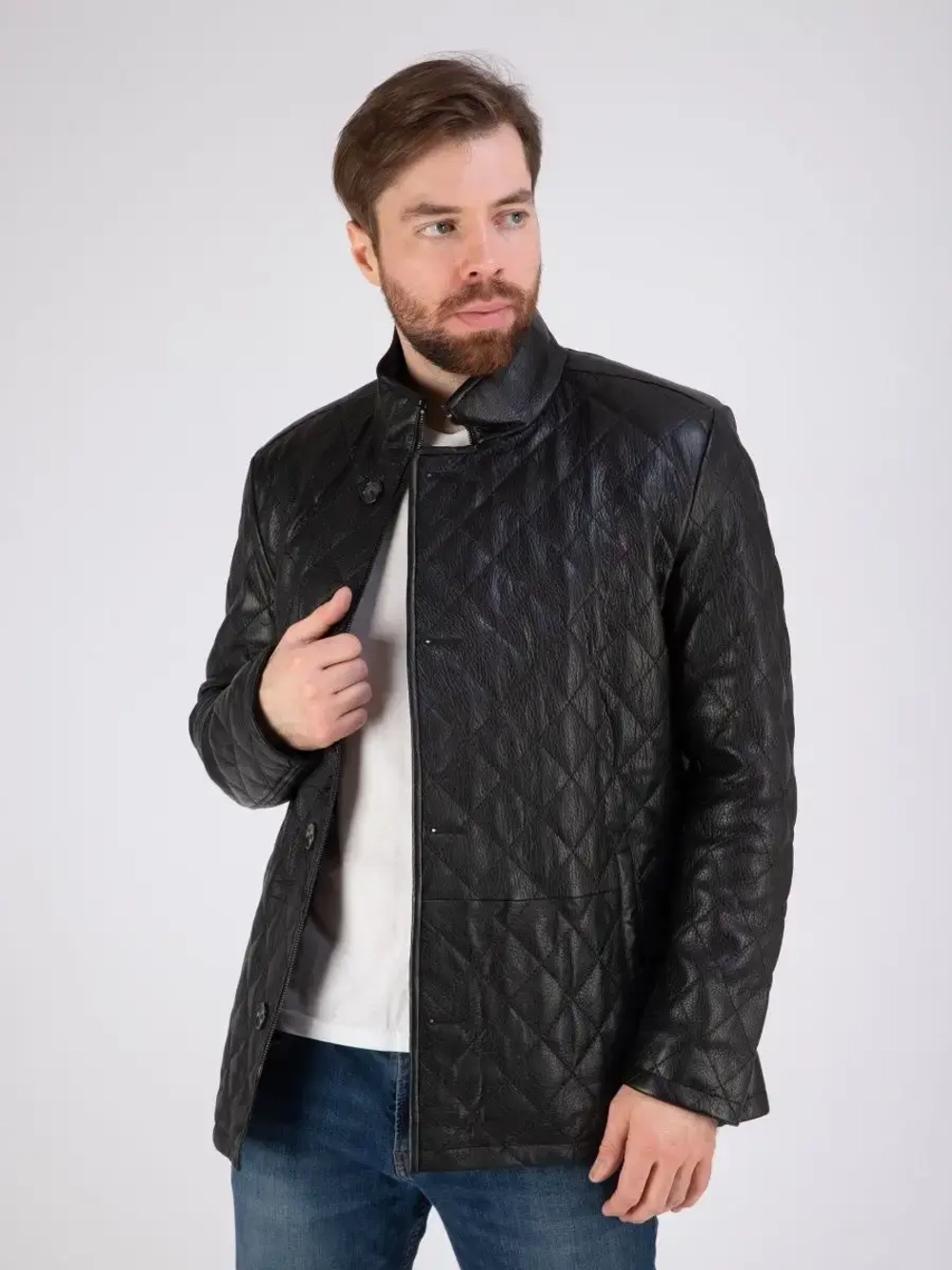 Куртка кожаная из натуральной кожи демисезон