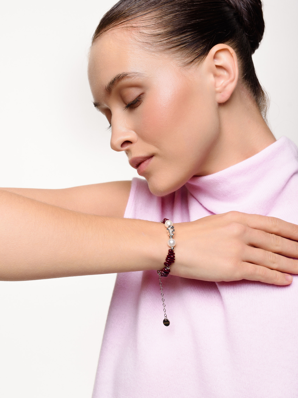 Браслет "Bordo Pearl" Silver