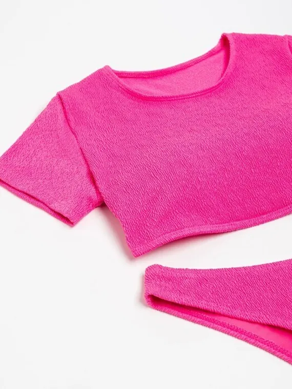 Купальник женский раздельный MINAKU с топом цвет розовый, размер 44