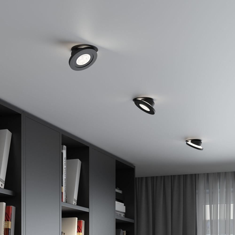 Встраиваемый светодиодный светильник Elektrostandard Surf 25084/LED черный