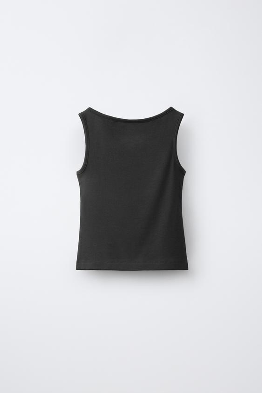 ZARA ОДНОТОННЫЙ ТОП ИЗ МОДАЛА, АНТРАЦИТОВО-СЕРЫЙ