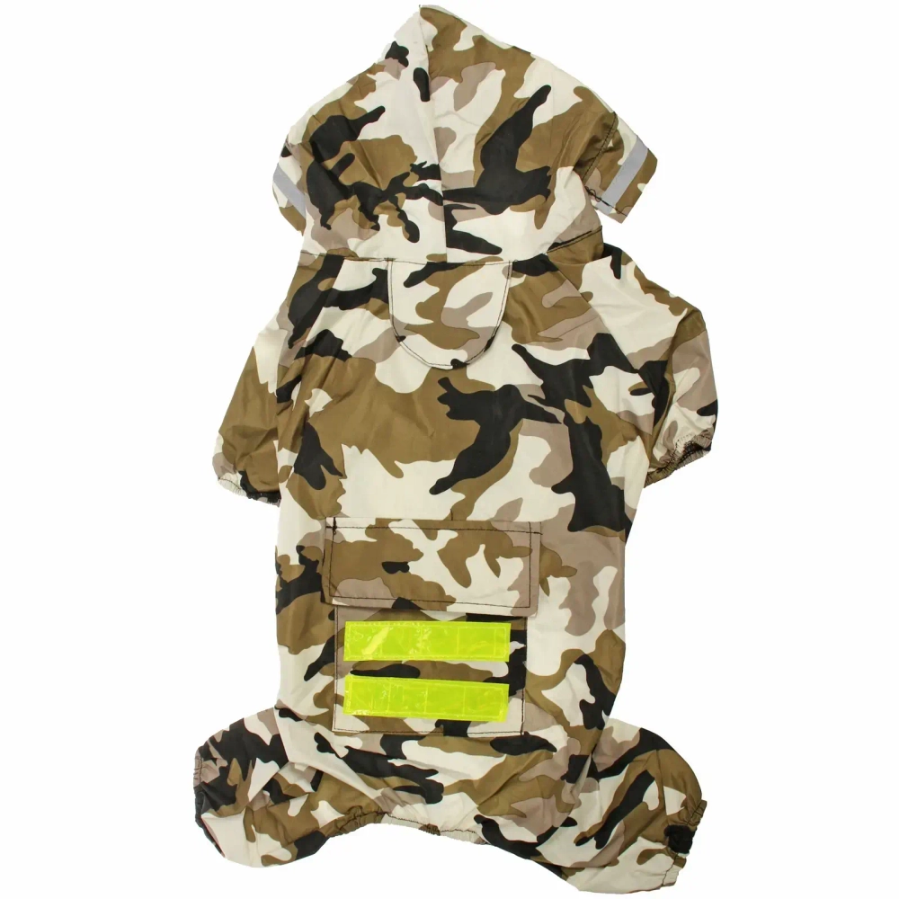 Дождевик для крупных пород собак «KOMFORT», принт хаки, р XL