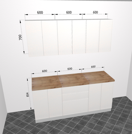 Модульная кухня "Стенли" 1800 Элен матовый