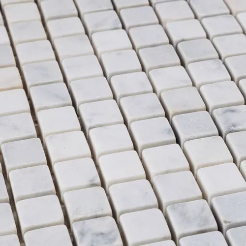 DAO-536-15-8 Мозаика из мрамора bianco carrara светлосерая