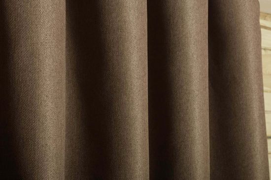 Готовая штора. Портьера под  лён Oxford (шоколад)