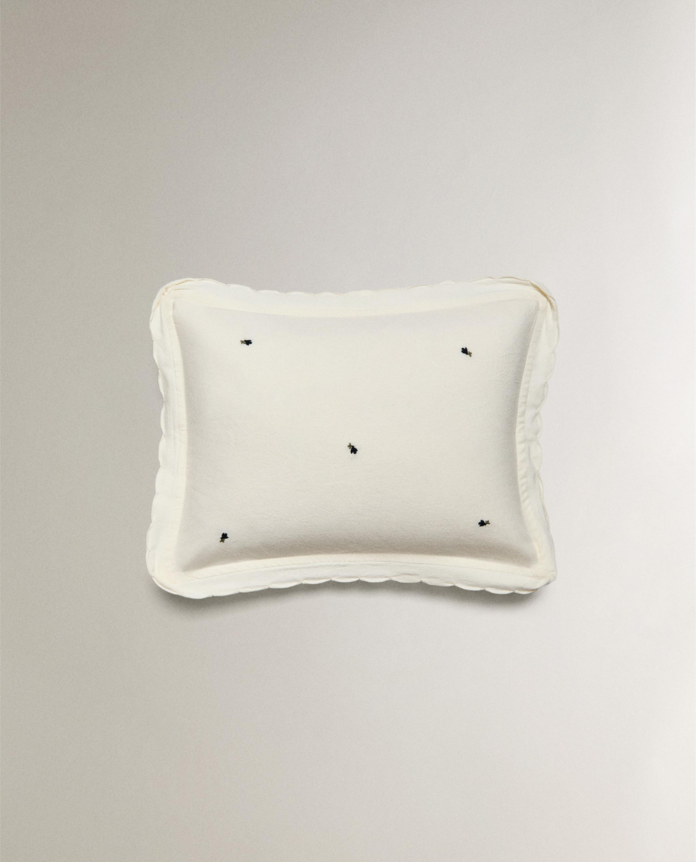 Zara Home наволочка декоративная из хлопка, молочный, 30x40 см · 6614/008