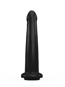 Черный анальный фаллоимитатор с зауженным кончиком - 13 см.