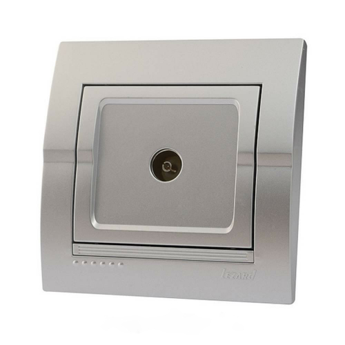 DERIY 702 2828 129 Розетка TV серебристый металлик керамика