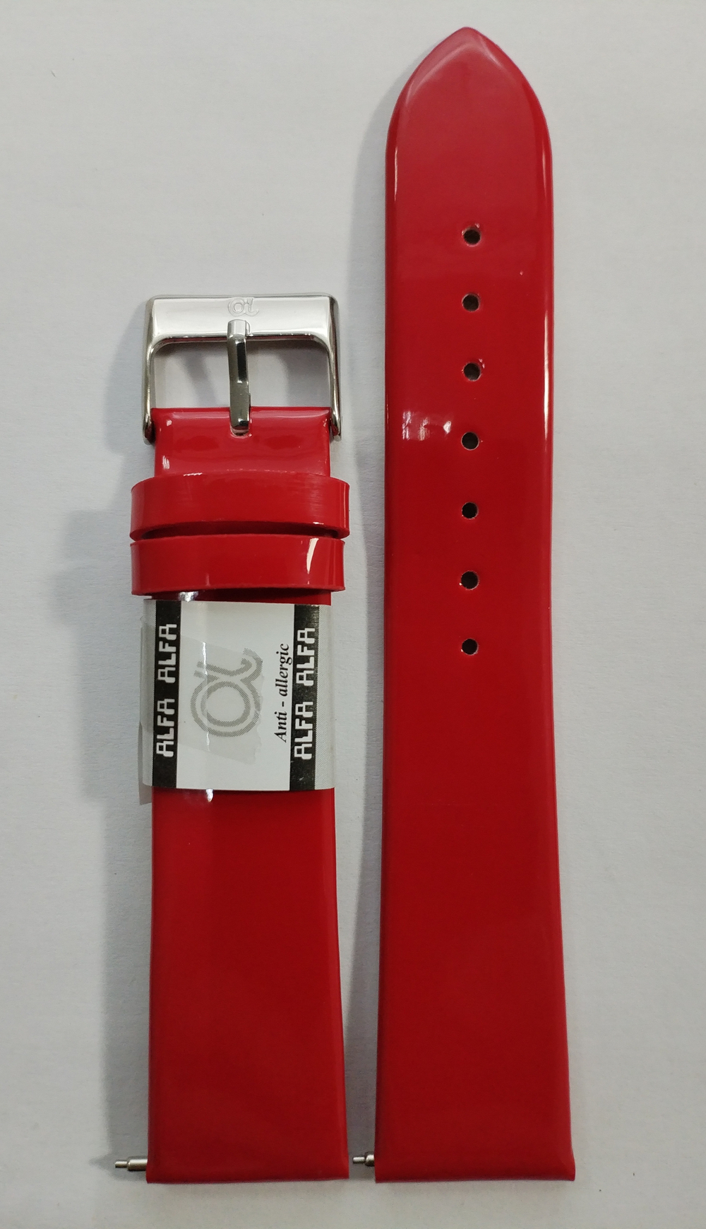 20 мм. Ремень кожаный. Гладкий лаковый.