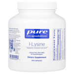 Pure Encapsulations, L-лизин, 270 капсул (500 мг на капсулу)