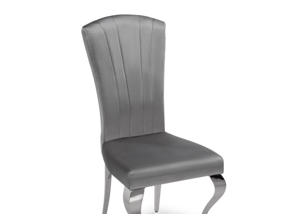 Стул на металлокаркасе Sally dark grey / steel