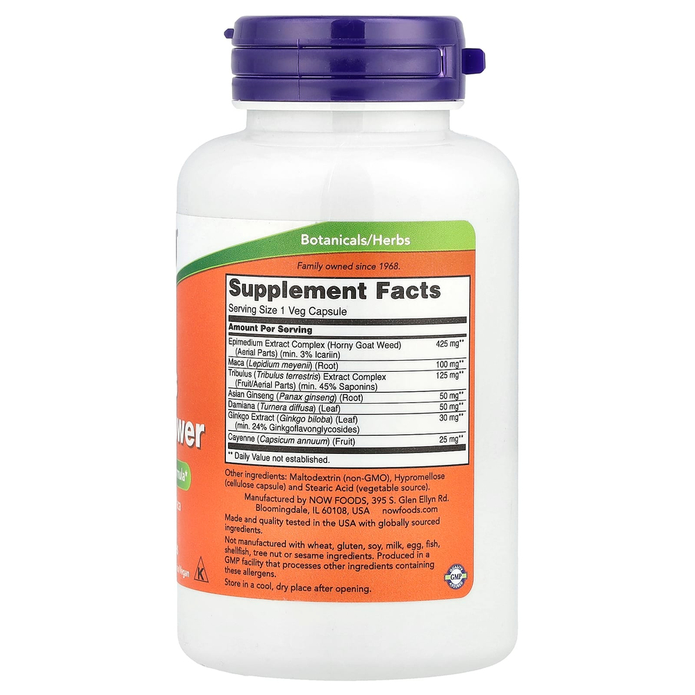 NOW Foods, Men's Virility Power, 60 растительных капсул