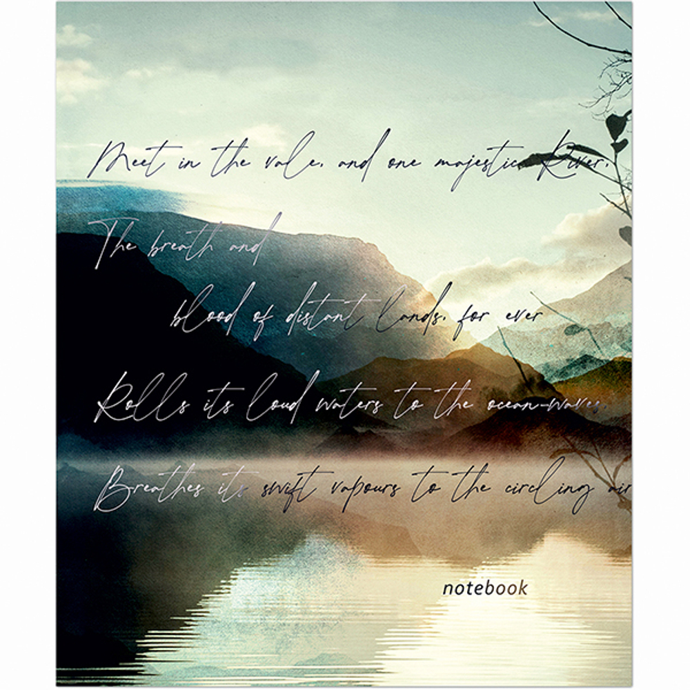 НОВИНКА! ТЕТРАДЬ ОБЩАЯ 48 ЛИСТОВ НА СКРЕПКЕ “Туманные пейзажи”