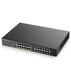 Smart L2 коммутатор PoE+ Zyxel GS1900-24EP, rack 19", 24xGE (12xPoE+), бюджет PoE 130 Вт