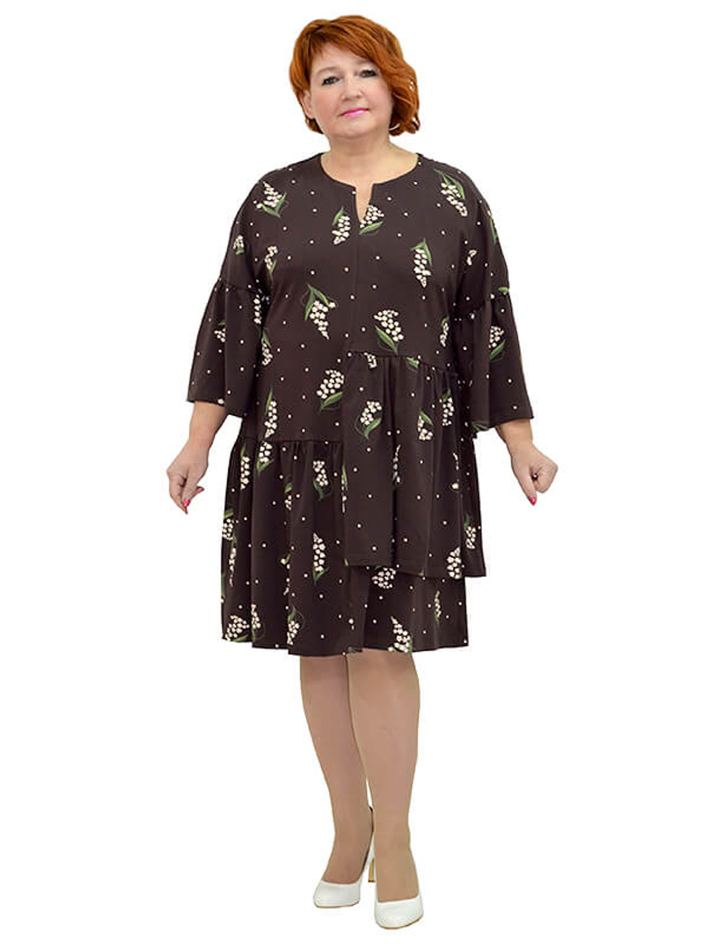 Платье-туника из вискозы Брауни