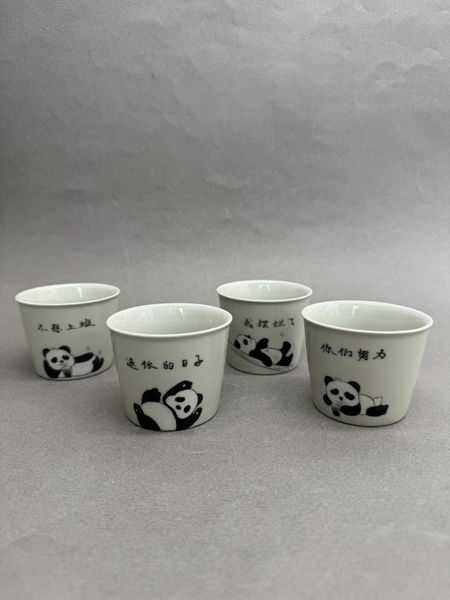 Чашка Панда, фарфор, 100мл