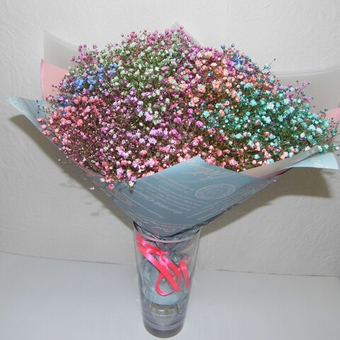 Букет гипсофил Радужный