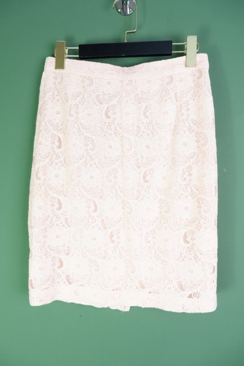 Юбка H&M персикового оттенка ажурная 44 размер