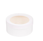 NEW! Коробка для тортов и пирожных ТУБУС с прозрачной крышкой диам.240мм выс.100мм, (белая) 25 шт/кор