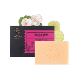Camel Soap Factory — Camel Milk Soap Bar: Lime & Geranium 140g / Мыло с верблюжьим молоком: Лайм и герань, 140г