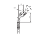 Фитинг DN 10 DKM (Г) 22x1.5 (45)