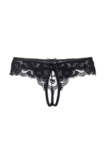 Эротические трусики Erolanta Lingerie Collection кружевные черные 46-48