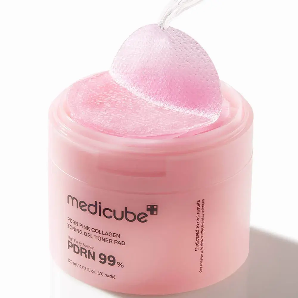 MEDICUBE Тонер-пэды гелевые с PDRN и коллагеном PDRN Pink Collagen Toning Gel Toner Pad (70 шт.)