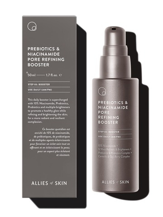 Allies of Skin Prebiotics & Niacinamide Pore Refining Booster антиоксидантная сыворотка с пребиотиками и ниацинамидом 50 ml