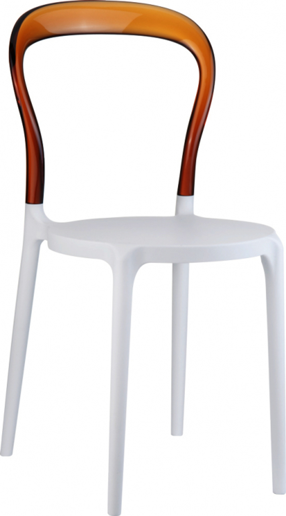 Стул пластиковый Siesta Contract Mr Bobo, белый, янтарный