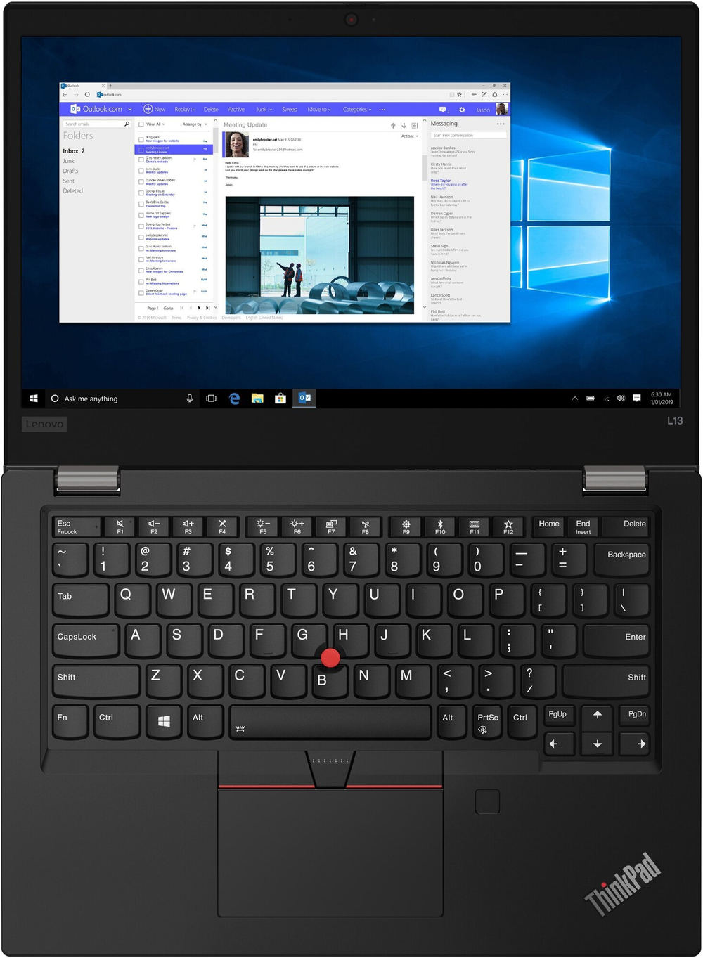 Ноутбук Lenovo ThinkPad L13 Gen 2. Конфигурация: Intel Core i5 1135G7 2.4Ггц/8 ГБ/512 ГБ SSD/Intel Iris Xe Graphics/Windows 11 Профессианальная/13.3" 1920x1080 пикс./A1