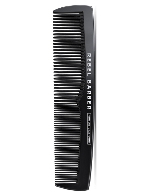 REBEL BARBER Men's Comb Total Black - Премиальная мужская расческа