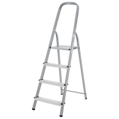 Стремянка алюминиевая 4 ступени НОВАЯ ВЫСОТА 609084