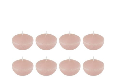 Набор из 8 плавающих свечей "Роза" 4 часа горения 6x6x3см